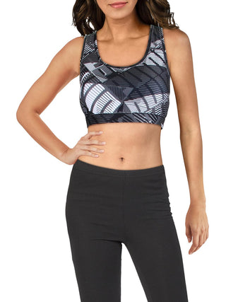 Sutiã esportivo Puma 4Keeps Mid-Impact Fitness feminino, preto, tamanho grande