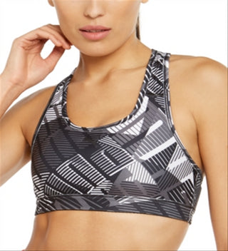 Sutiã esportivo Puma 4Keeps Mid-Impact Fitness feminino, preto, tamanho grande