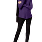 Suéter feminino Alfani com gola alta canelada, roxo, tamanho GG