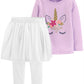 Conjunto de 2 peças de camiseta e leggings tutu Carter's Baby Girl, roxo, tamanho 9MOS