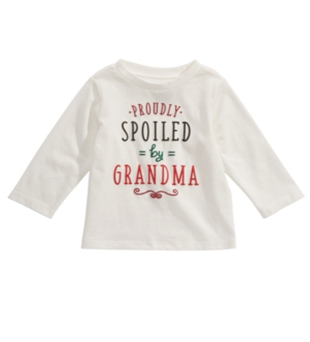 Camiseta estampada First Impressions Baby Boy's Spoiled, branca, tamanho 6-9 meses