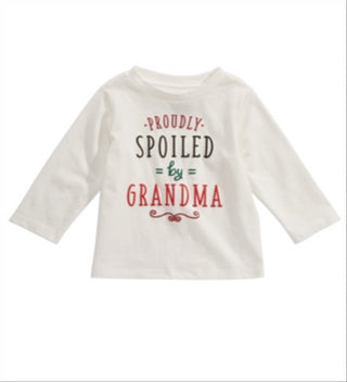 Camiseta estampada First Impressions Baby Boy's Spoiled, branca, tamanho 6-9 meses