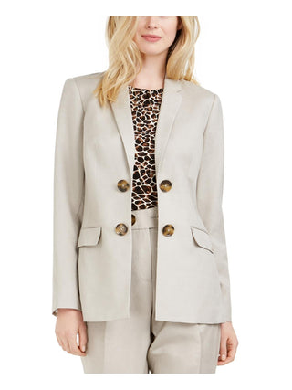 Calvin Klein Blazer Feminino Aberto Frente Bege Tamanho 6
