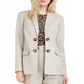 Calvin Klein Blazer Feminino Aberto Frente Bege Tamanho 6