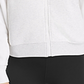 Moletom com capuz Nike feminino com zíper completo, branco, tamanho G