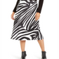 Saia midi alfani feminina com estampa de zebra, preta, tamanho 12