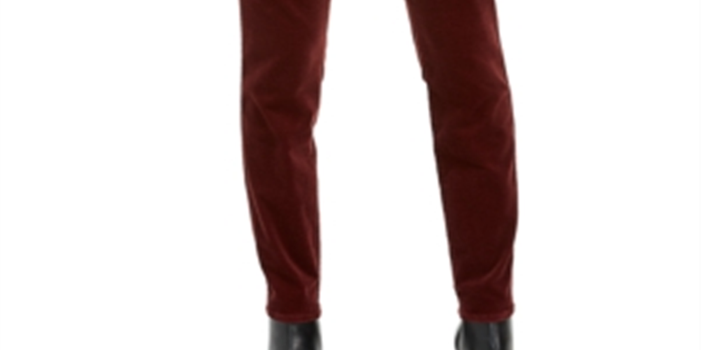 Calça feminina Kut From The Kloth Diana High Rise Fab Ab Skinny de veludo cotelê vermelha tamanho 4