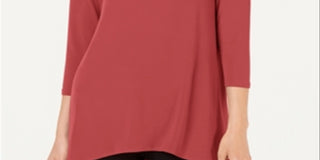 Túnica Alfani Feminina Alta Baixa Vermelha Tamanho XX-Grande