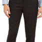 Calça jeans masculina Calvin Klein Skinny-Fit Infinite Stretch preta xadrez, tamanho 34x30