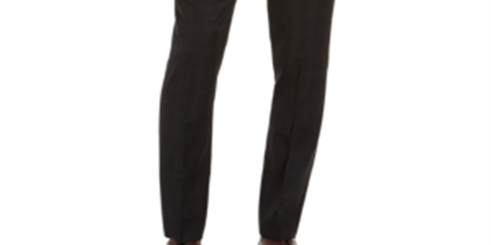 Calça jeans masculina Calvin Klein Skinny-Fit Infinite Stretch preta xadrez, tamanho 34x30