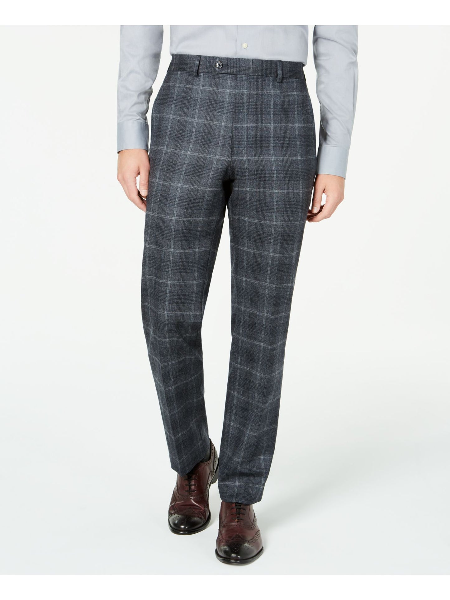 Calça social masculina Lauren by Ralph Lauren xadrez de lã preta tamanho 33x30