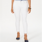 Jeans skinny feminino estilo &amp; co, tamanho 2, branco, com ajuste curvilíneo e controle de barriga, tamanho P