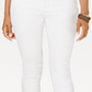 Jeans skinny feminino estilo &amp; co, tamanho 2, branco, com ajuste curvilíneo e controle de barriga, tamanho P