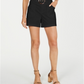 Shorts femininos INC com cinto e bolsos, cintura alta, preto, tamanho 4