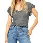 Camiseta Effortless Feminina Free People Cinza Tamanho Médio