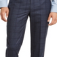 Calça Calvin Klein Masculina Windowpane Xadrez Slim Fit Azul Tamanho 29X29