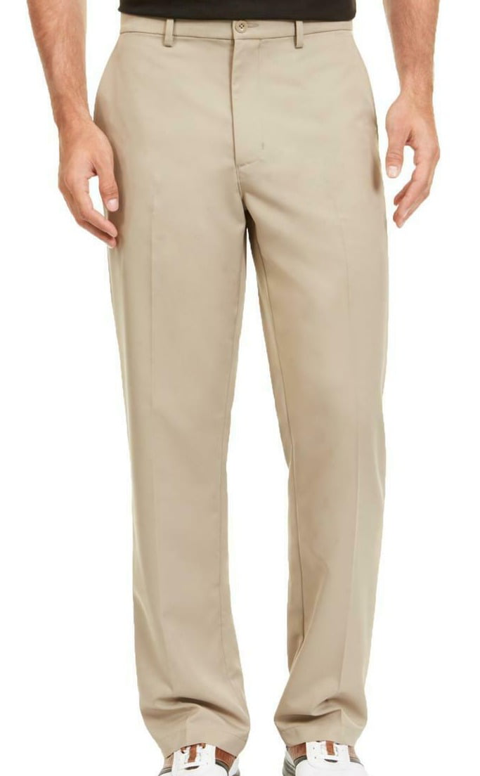 Calça masculina Greg Norman Performance RapiDry Stretch marrom tamanho 32x30