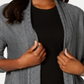 Karen Scott Cardigan Feminino Gola Pontilhada Preto Tamanho Pequeno