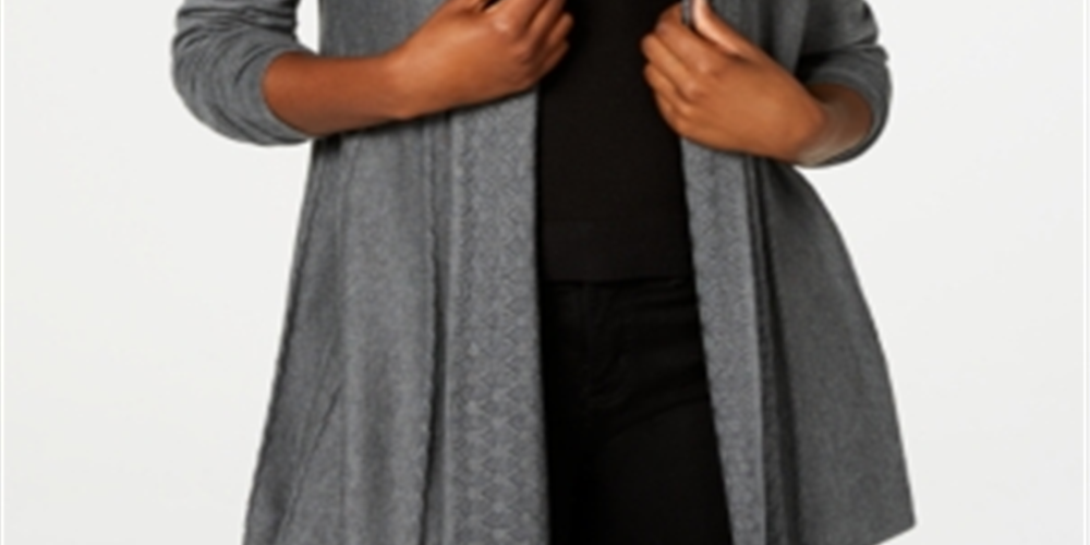 Karen Scott Cardigan Feminino Gola Pontilhada Preto Tamanho Pequeno