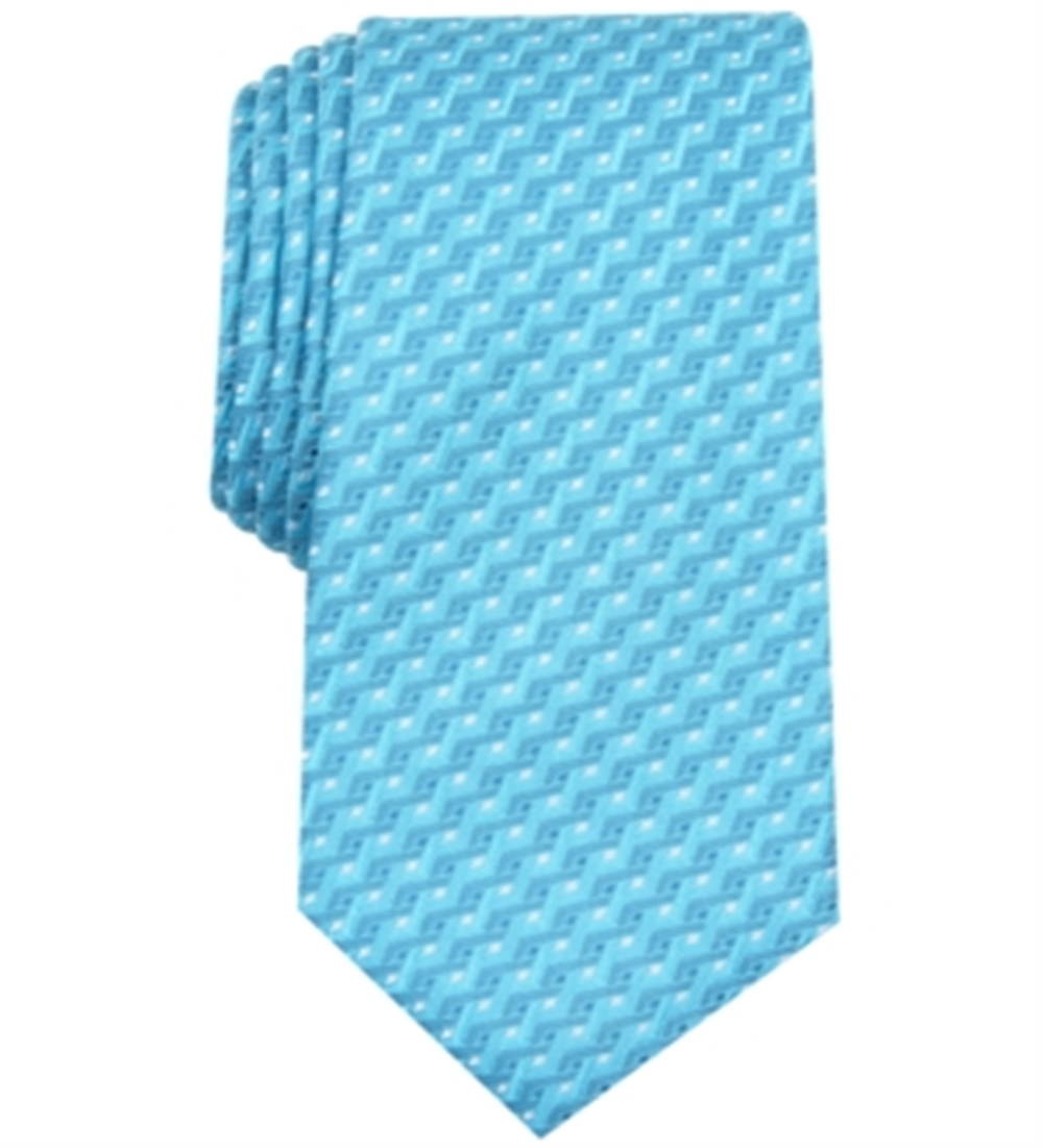 Gravata profissional geométrica Trellis masculina Alfani azul regular