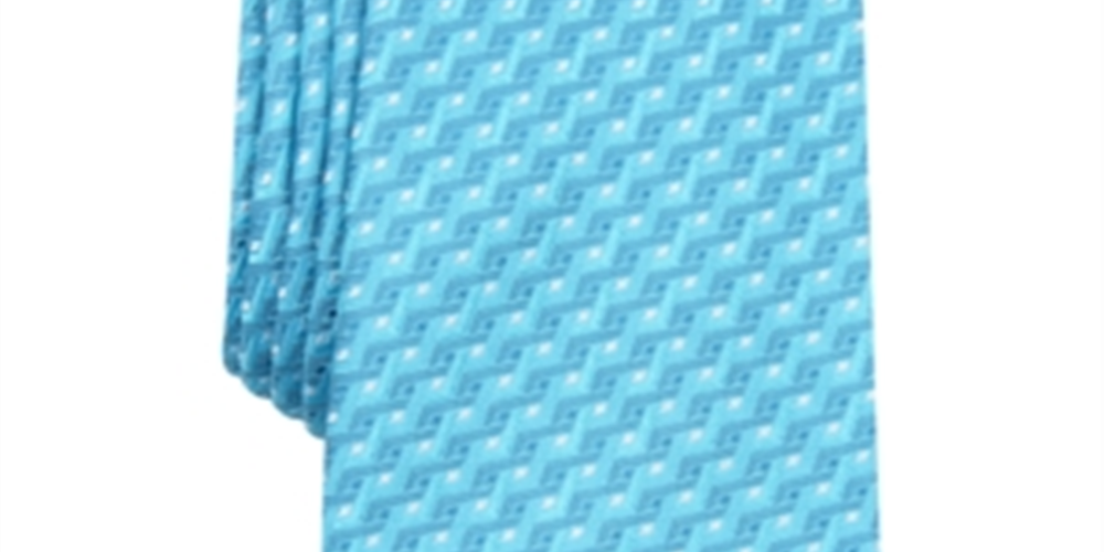 Gravata profissional geométrica Trellis masculina Alfani azul regular