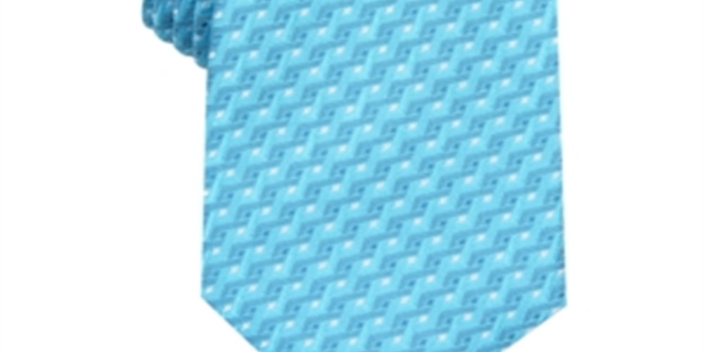 Gravata profissional geométrica Trellis masculina Alfani azul regular