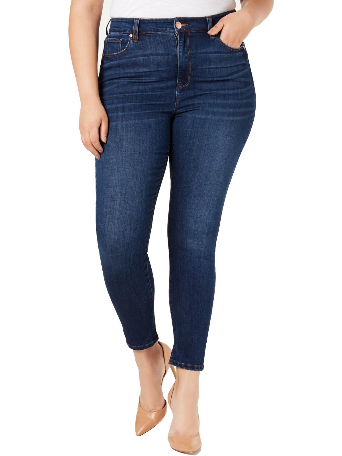 Crop Seymour de cintura alta plus size da moda rosa para mulheres, tamanho 24W