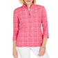 Karen Scott Suéter Feminino com Zíper e Gola Rosa Tamanho Pequeno P/M