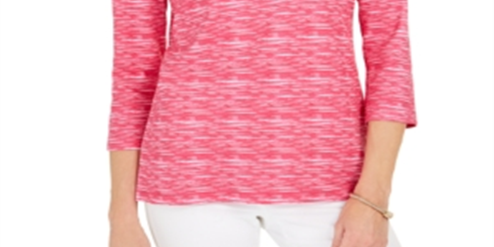 Karen Scott Suéter Feminino com Zíper e Gola Rosa Tamanho Pequeno P/M