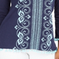 Túnica feminina bordada com decote dividido, azul, tamanho extragrande, Charter Club