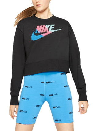 Moletom curto com logo Nike feminino, preto, tamanho GG