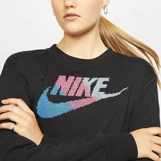 Moletom curto com logo Nike feminino, preto, tamanho GG