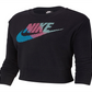 Moletom curto com logo Nike feminino, preto, tamanho GG