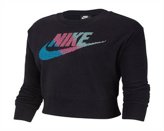 Moletom curto com logo Nike feminino, preto, tamanho GG