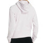Moletom com capuz feminino DKNY Sport Logo-Cuff com zíper, rosa, tamanho grande