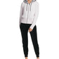 Moletom com capuz feminino DKNY Sport Logo-Cuff com zíper, rosa, tamanho grande