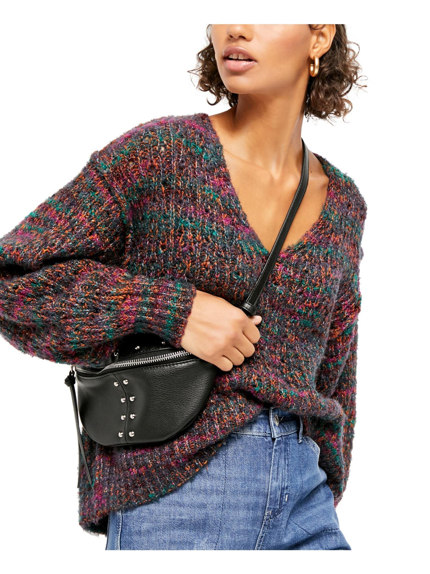 Suéter de malha Highland Space feminino Free People, verde, tamanho X-S