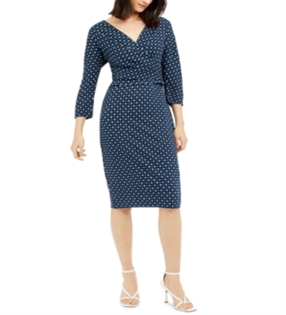 Vestido envelope estampado Weekend Max Mara Estri azul tamanho M