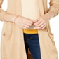 Cardigan feminino longo de malha com frente aberta Maison Jules, marrom, tamanho XX-G
