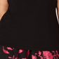 Blusa feminina Alfani Plus sem mangas com gola falsa, preta, tamanho 2X