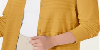 Cardigan texturizado plus size feminino Charter Club Honey Glaze tamanho 0X