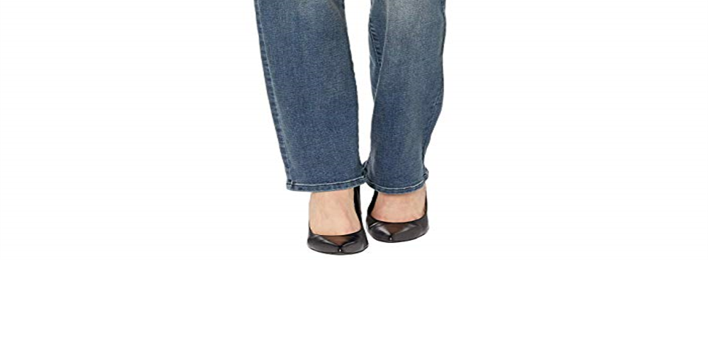 Calça jeans reta Marilyn feminina NYDJ em azul lombardo, tamanho 4