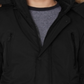 Parka com capuz Halifax Big &amp; Tall masculina com acabamento em pele sintética, jaqueta preta, tamanho 3X