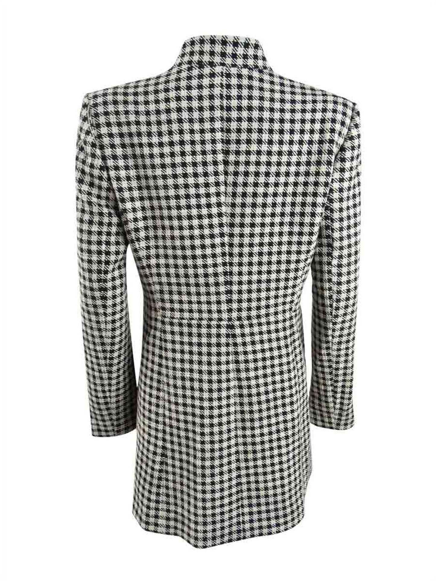 Jaqueta DKNY Feminina com Estampa Pied-de-poule Cinza Tamanho 8