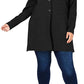 Cardigan feminino Charter Club Plus com botões duplos, preto, tamanho 0X