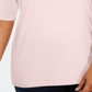 Blusa feminina Karen Scott de algodão com decote em V, rosa, tamanho 0X