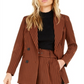 Blazer feminino xadrez Bar III laranja tamanho 2XS