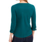 Charter Club Supima Cotton Top com decote aberto, feminino, verde bálsamo, tamanho pequeno