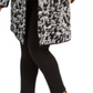 Jaqueta Alfani Feminina Jacquard Aberta Frente Preta Tamanho 0X