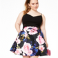 Vestido de festa curto e evasê feminino B DARLIN, tamanho 16W, preto, para crianças